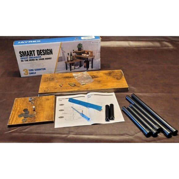 New Countertop Organizer Organization, 3 Tier Moveable Corner Shelf for Kitchen - Picture 3 of 3